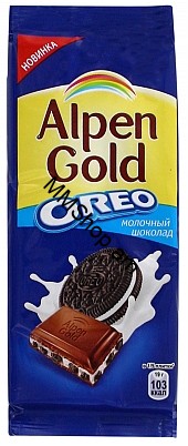 Շոկոլադե սալիկ Ալպեն Գոլդ  Օրեո 95գ #