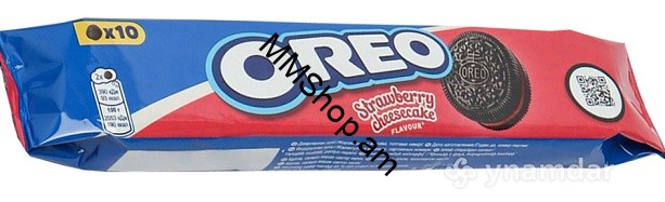 Թխվածքաբլիթ շոկոլադե «OREO» ելակի միջուկով 100գ 