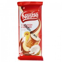 Կաթնային և սպիտակ շոկոլադե սալիկ կոկոսի և վաֆլու միջուկով  90գ «Nestle»