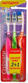 Ատամի խոզանակ միջին փափկության Colgate զիգզագ 2+1