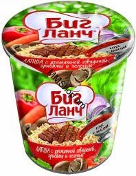 Արագ պատրաստվող լապշա բաժակով «Биг Ланч» 65գ