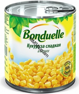 Պահածոացված եգիպտացորեն ԲՈՆԴՈՒԵԼ թ/տ 425գ