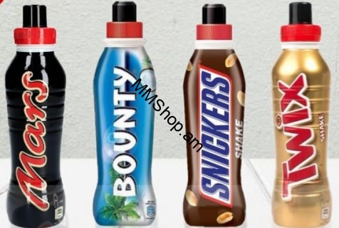 Կաթնային կոկտեյլ Snickers, Mars, Bounty, Twix  350գ