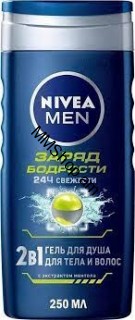 Լոգանքի գել Nivea Men «Թարմեցնող մենթոլ» 80834 250ml 