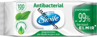 Թաց Անձեռոցիկ կափարիչով 100հ Antibacterial «Smile baby» 