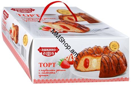 Կեքս-տորթ ելակի միջուկով 500գ «Յաշկինո» 